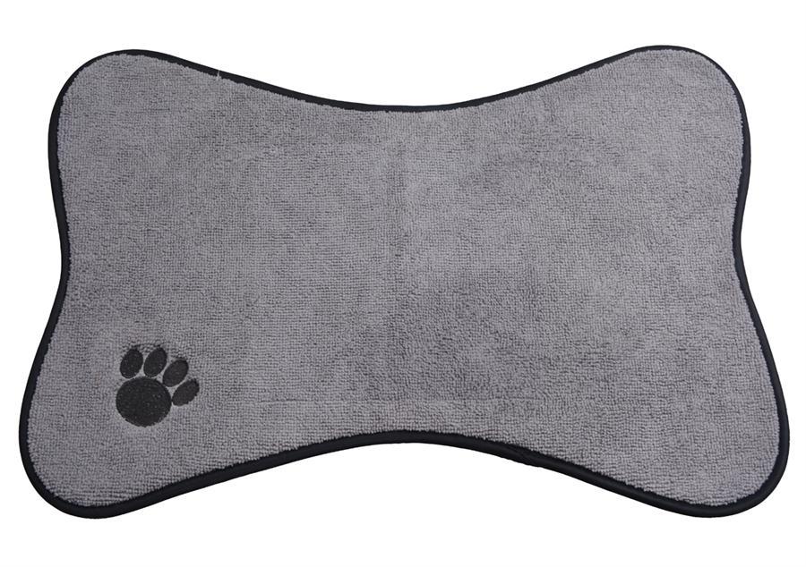 Tapis pour gamelle en microfibre pour chien