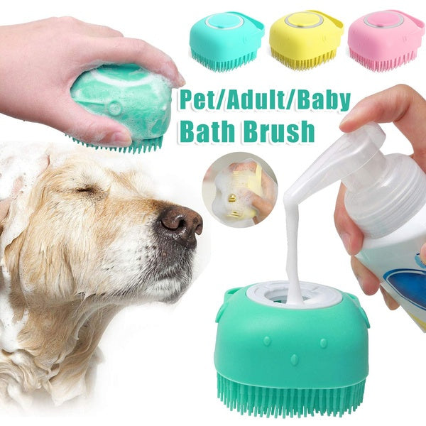 Brosses de bains en silicone pour chien