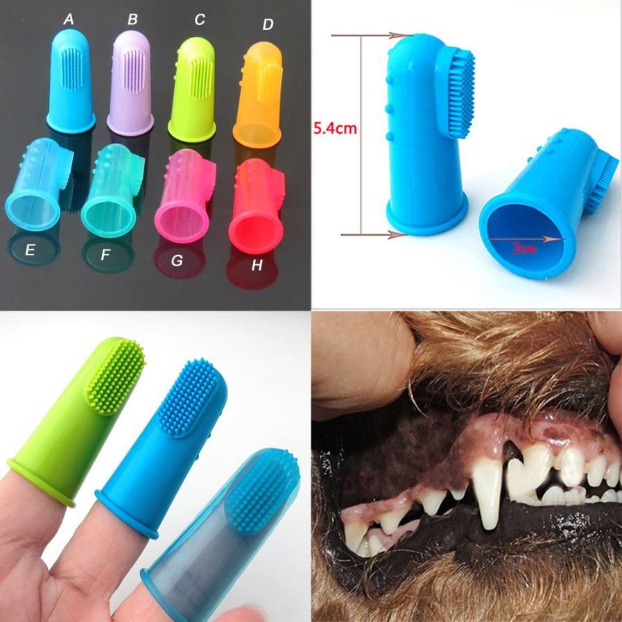 Brosse à dents pour animaux – Ultra douce, à enfiler sur le doigt.